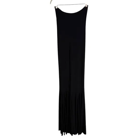 Norma Kamali Strapless Shirred Front Fishtail Gown Formal Party Classy Gala Sz M
